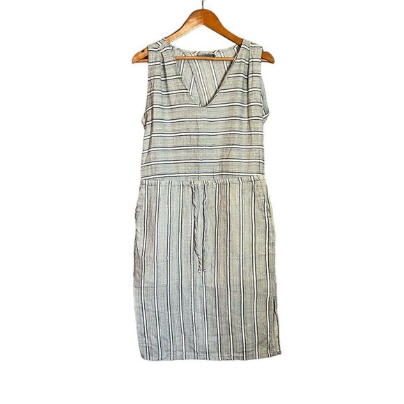 Prana striped drawstring dress. Size small - Picture 1 of 11